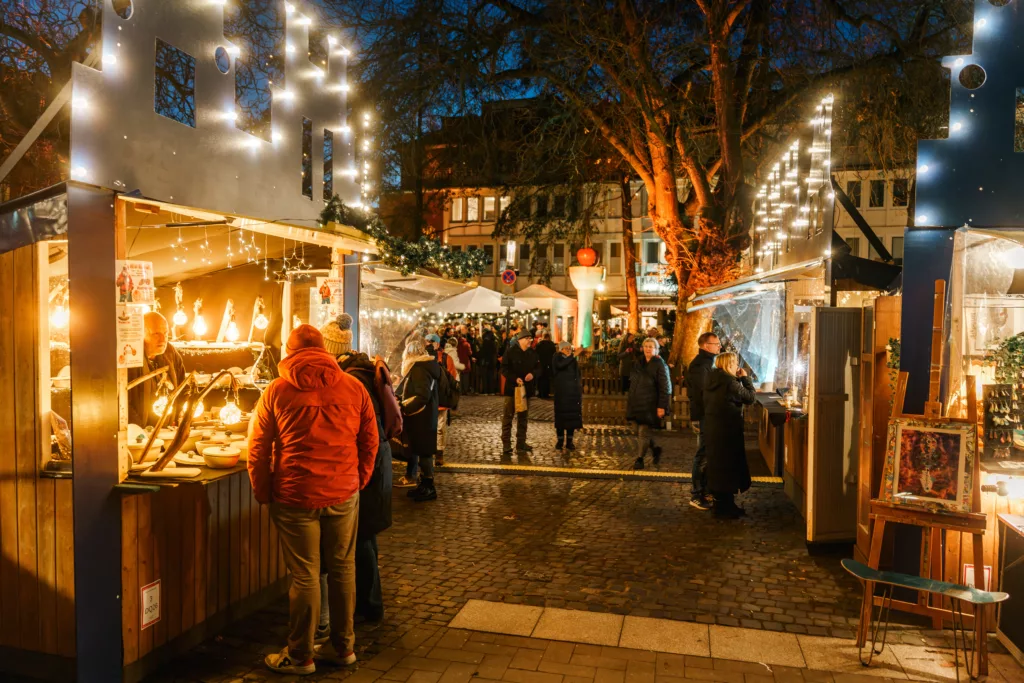 X-MS Weihnachtsmarkt auf dem Harsewinkelplatz ©Münster Marketing/Peter Schwabe